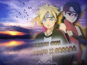 Boruto And Sarada Seascape Wallpaper By Weissdrum