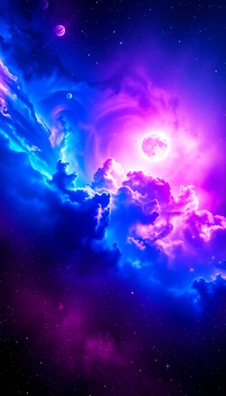 Dual Screen Space Wallpaper