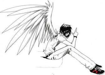 Emo Anime Angel Boy Love Couples Wallpaper HD