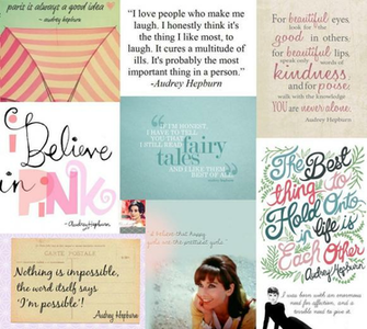 Audrey Hepburn Quotes Colloge Photo