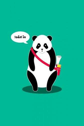 Hello Panda iPhone HD Wallpaper