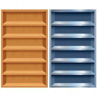 Empty Bookshelf Wallpaper For