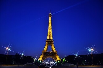 Eiffel Tower Wallpaper At Night Background Image