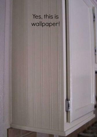 Beadboard Wallpaper On Kitchen Cabinets Followpics