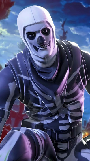 Unleash Your Inner Gamer With The New Purple Skull Trooper Wallpaper