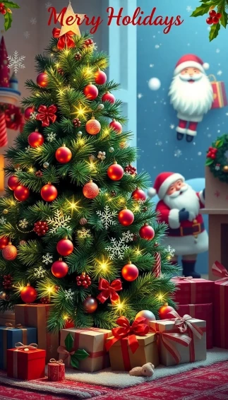 Christmas Poster Template Wallpaper