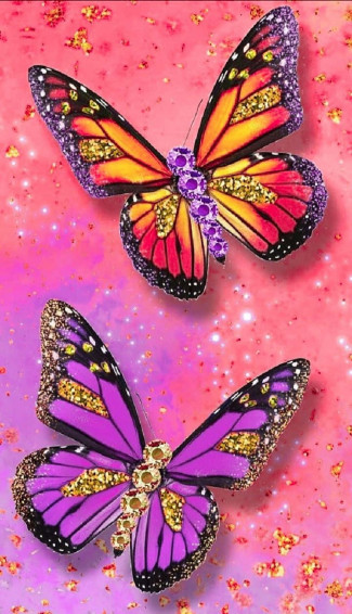 Glitter Butterfly Wallpaper