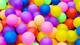 Colourful BirtHDay Balloons HD Wallpaper