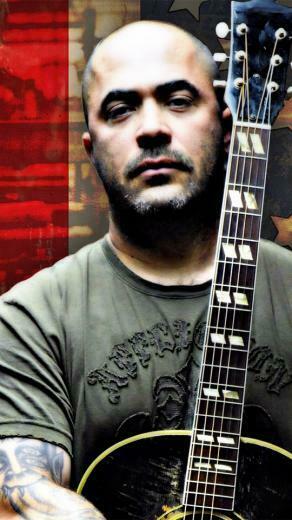 Wallpaper Aaron Lewis Guitar Bald Tattoo Flag