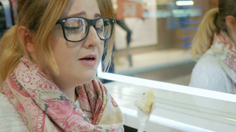Fat Woman Broke Off Diet And Gulped Sweet Unhappy Female Is