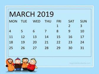 Floral March Wall Calendar Printable Templates