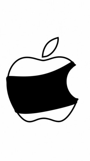 Black And White Apple iPhone Wallpaper Background
