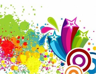 Abscract Colorful Spots Background Vector Art Graphics