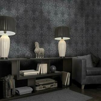 Holden Statement Zena Damask Pattern Wallpaper Stripe Motif