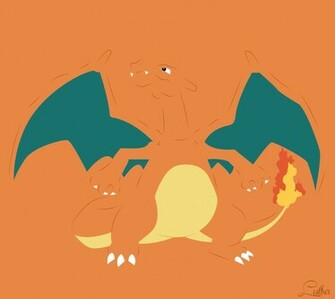 Charizard Minimalistic Wallpaper By Artistwannab3