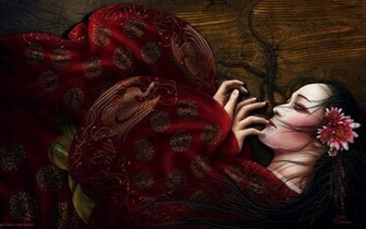 Japanese Geisha Art Wallpaper Fantasy