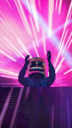 Marshmello Neon Lights Live Cool Wallpaper For Phones iPhone