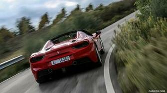 Ferrari Spider Red Rear HD Wallpaper