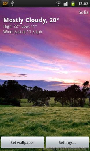 And Then Add The Go Weather Live Wallpaper To Screen