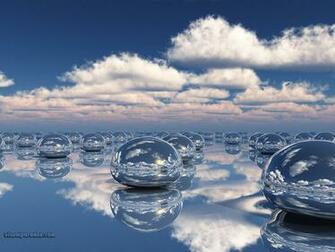 Mercury Beads Clouds Rain Balls Drips Drops 3d Wallpaper