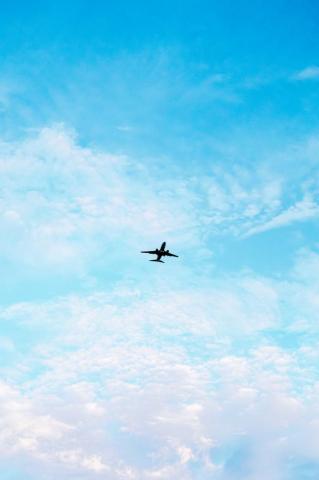 Airplane Flying In The Sky During Daytime Photo Blue Image