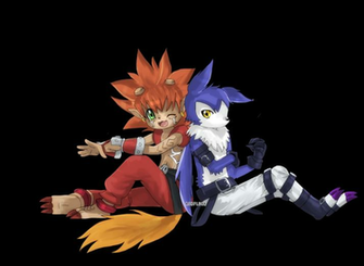 Flamon And Strabimon Digimon Adventure Tri