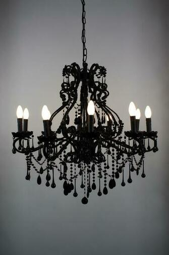 Black Vintage Chandelier Wallpaper Full HD