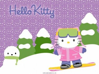 Hello Kitty Christmas Background HD Wallpaper In Cartoons