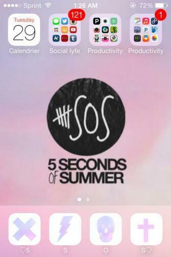Purple Colorful Seconds Of Summer Pastel iPhone 5sos 5sosfam