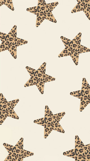 Cheetah Print Stars In Wallpaper
