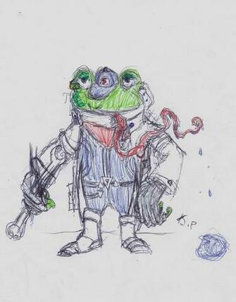 Star Fox Zero Slippy Toad Tim Burton Styled By K00l Art