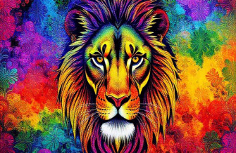 Colorful Lion Wallpaper