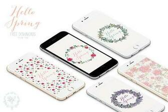 S Hello Spring Watercolor Flowery Wallpaper For
