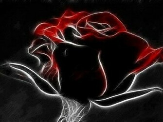 Neon Red Rose