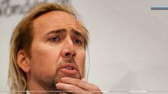Nicolas Cage Thinking Something Wallpaper
