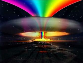 Nuclear Rainbow Explosion HD Wallpaper