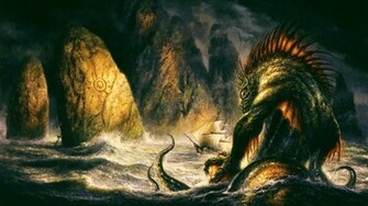 Fantasy Sea Monster Wallpaper
