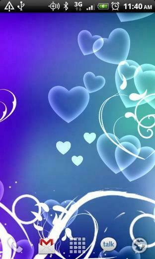 Beautiful Live Wallpaper Of Colors And Drifting Hearts Just In Time