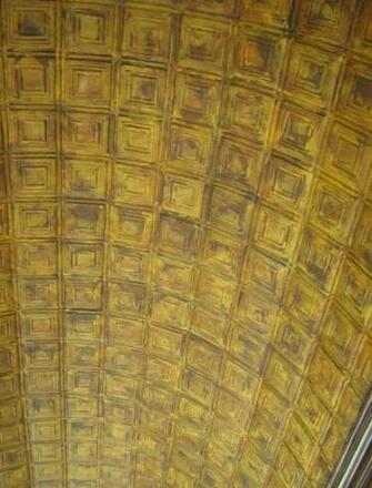Painting Aging A Ceiling To Look Like Very Old Ceiliing Tiles