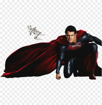 Render Superman Man Of Steel Cape Rouge Bleu Png