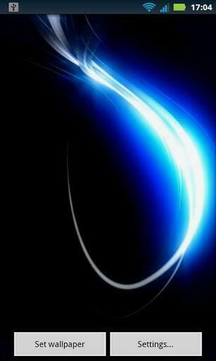 Bigger Blue Neon Swirl Live Wallpaper For Android Screenshot