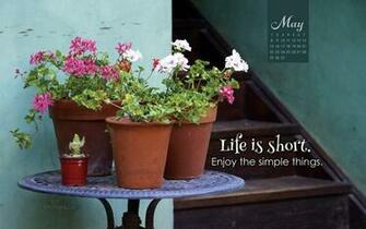 May Life Is Short Desktop Calendar Wallpaper