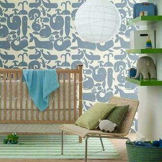 Nurseries Pottok Papers Geoff Mcfetridge Little Whales Wallpaper
