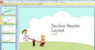 One Of The Layouts Inside This Template For Kids In Powerpoint