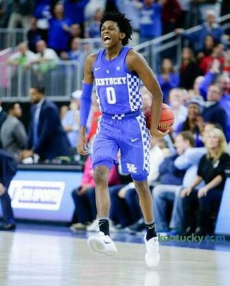 Kentucky Guard De Aaron Fox Celebrated The Cats Win Against