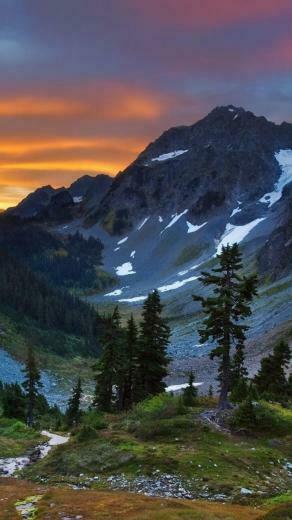 National Park Washington State Blue Clouds Forests Wallpaper