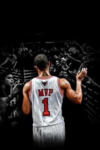Derrick Rose Chicago Bulls iPhone Android Wallpaper
