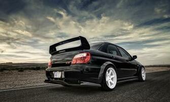 4k Wallpaper Cars Black Subaru Impreza Sti Back To The Road