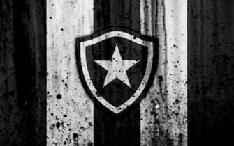 Wallpaper Fc Botafogo 4k Grunge Brazilian Seria A