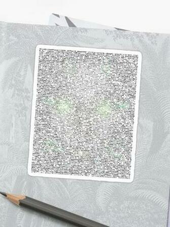 Shodan In Ascii System Shock Transparent Background Sticker